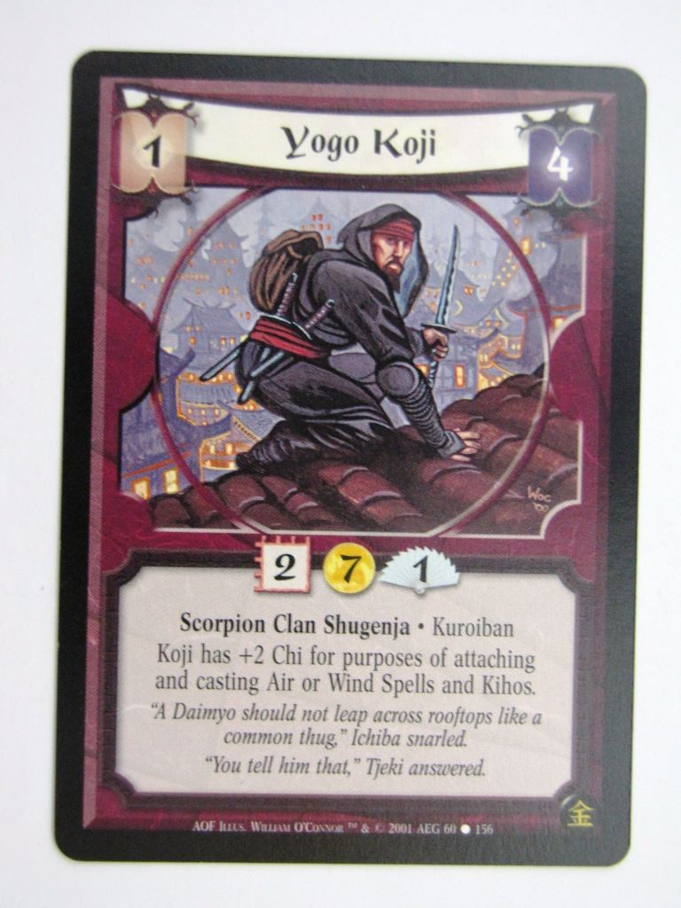 Vintage L5R Cards: YOGO KOJI # 27H7