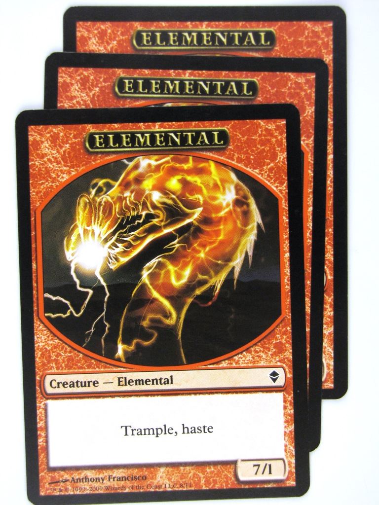 MTG Magic Token Cards: ELEMENTAL x3 # 20J34