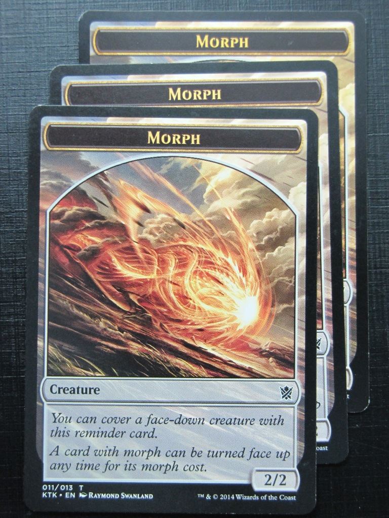 MTG Magic Token Cards: MORPH x3 # 18A8