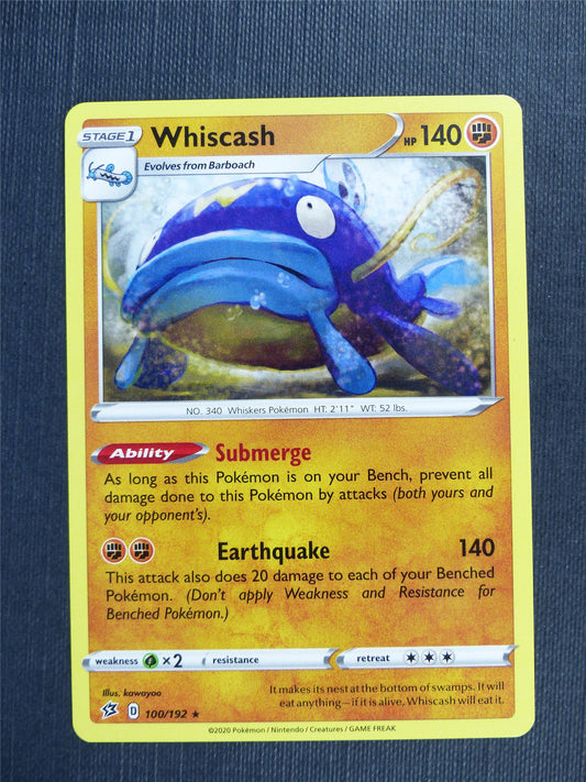 Whiscash 100/192  - RCL - Pokemon Card #3H3