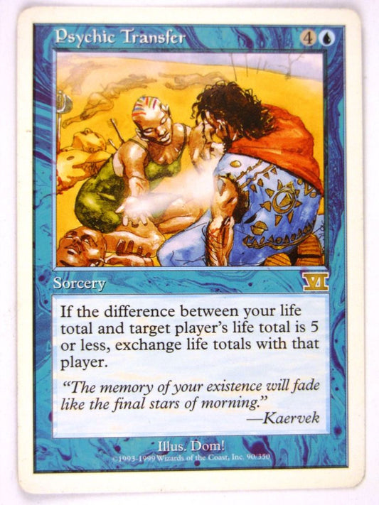 MTG Magic: The Gathering Cards: PSYCHIC TRANSFER sixth edition - Played Rare