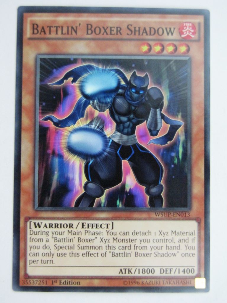 Yugioh Played Cards: BATTLIN' BOXER SHADOW WSUP SUPER RARE # 29I18