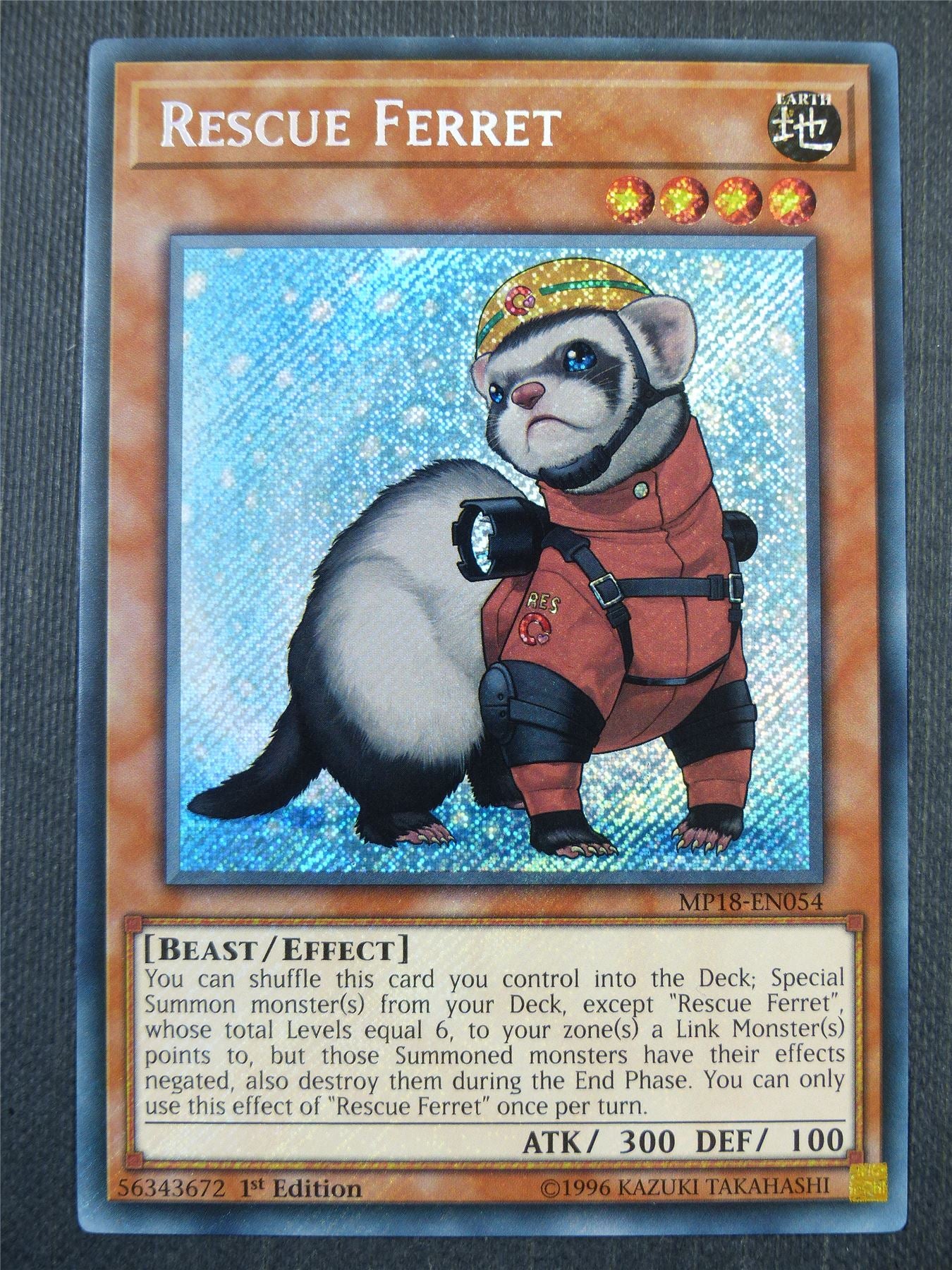 Rescue Ferret MP18 Secret Rare - 1st ed Yugioh Card #386