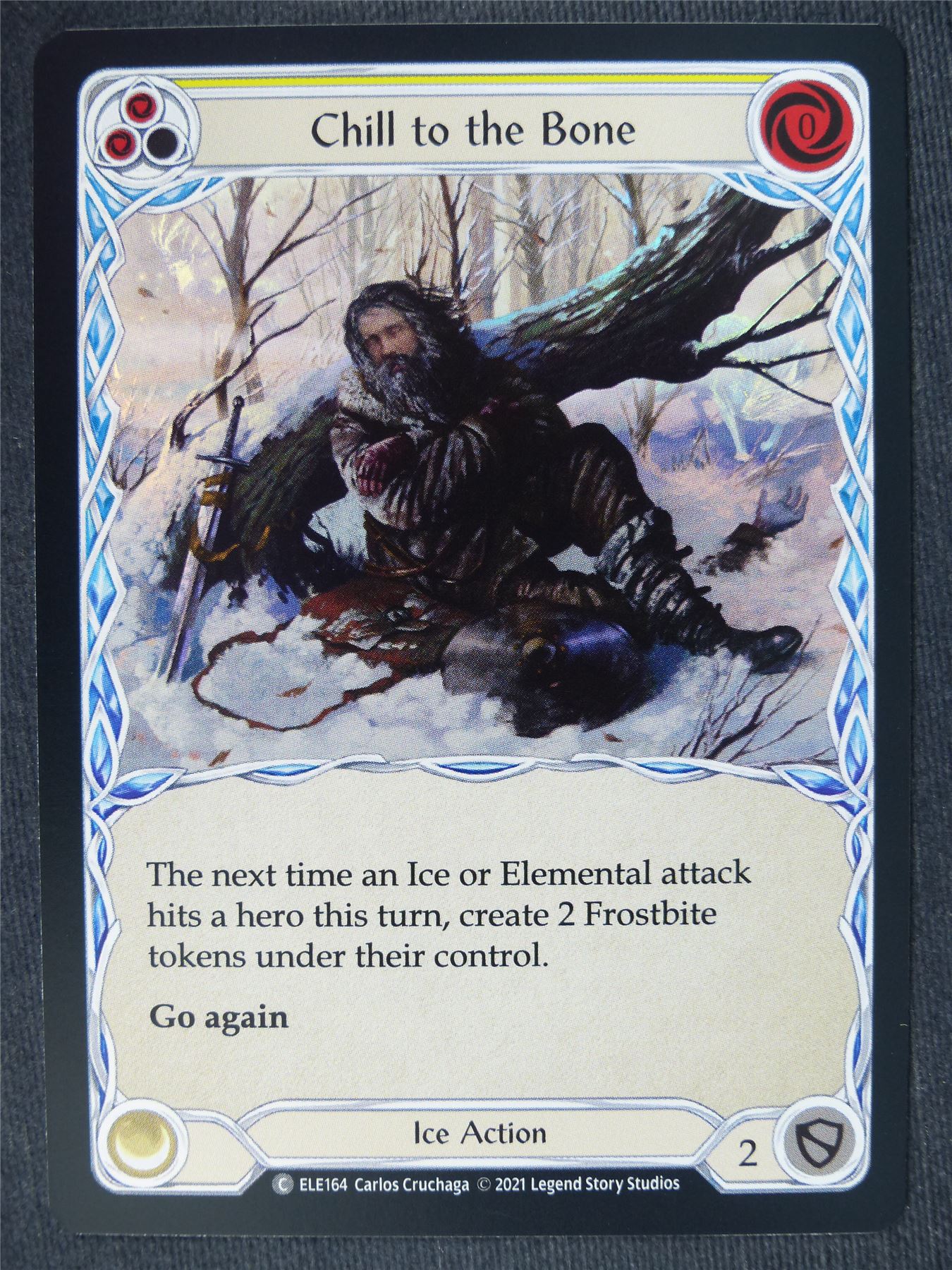 Chill to the Bone C Foil Yellow - 1st Ed Tales of Aria - Flesh and Blood