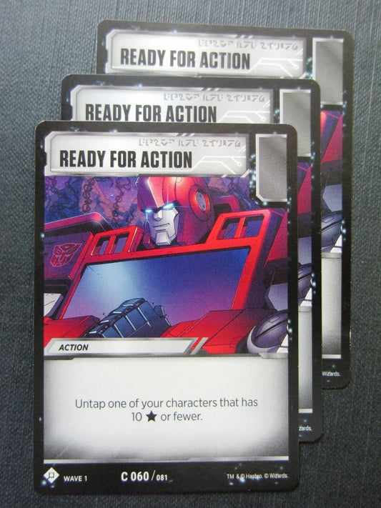 Ready For Action C 060/081 x3 - Transformers Cards # 7F62