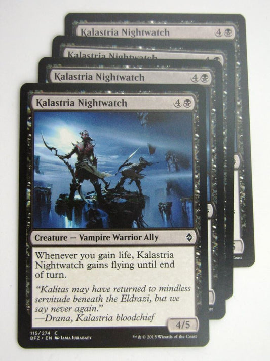 MTG Cards: BATTLE FOR ZENDIKAR: KALASTRIA NIGHTWATCH x4 # 37A60