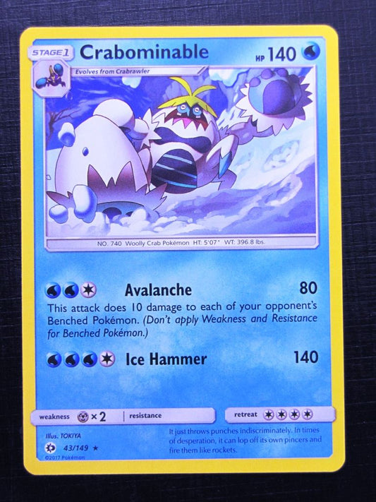 Pokemon Cards: CRABOMINABLE 43/149 # 24J64