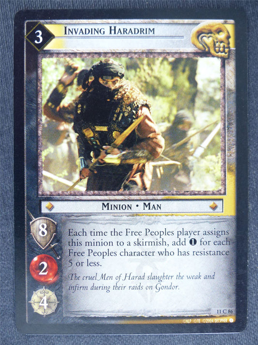 Invading Haradrim 11 C 86 - played - LotR Cards #V0