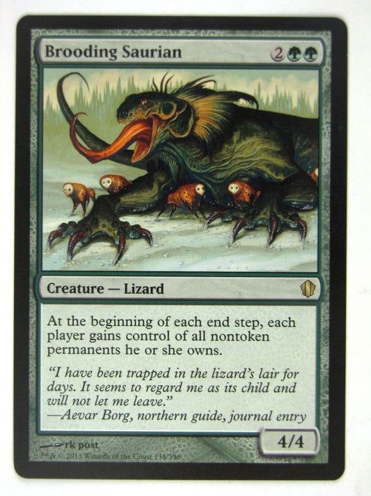 MTG Magic Played Cards: BROODING SAURIAN # 18G66