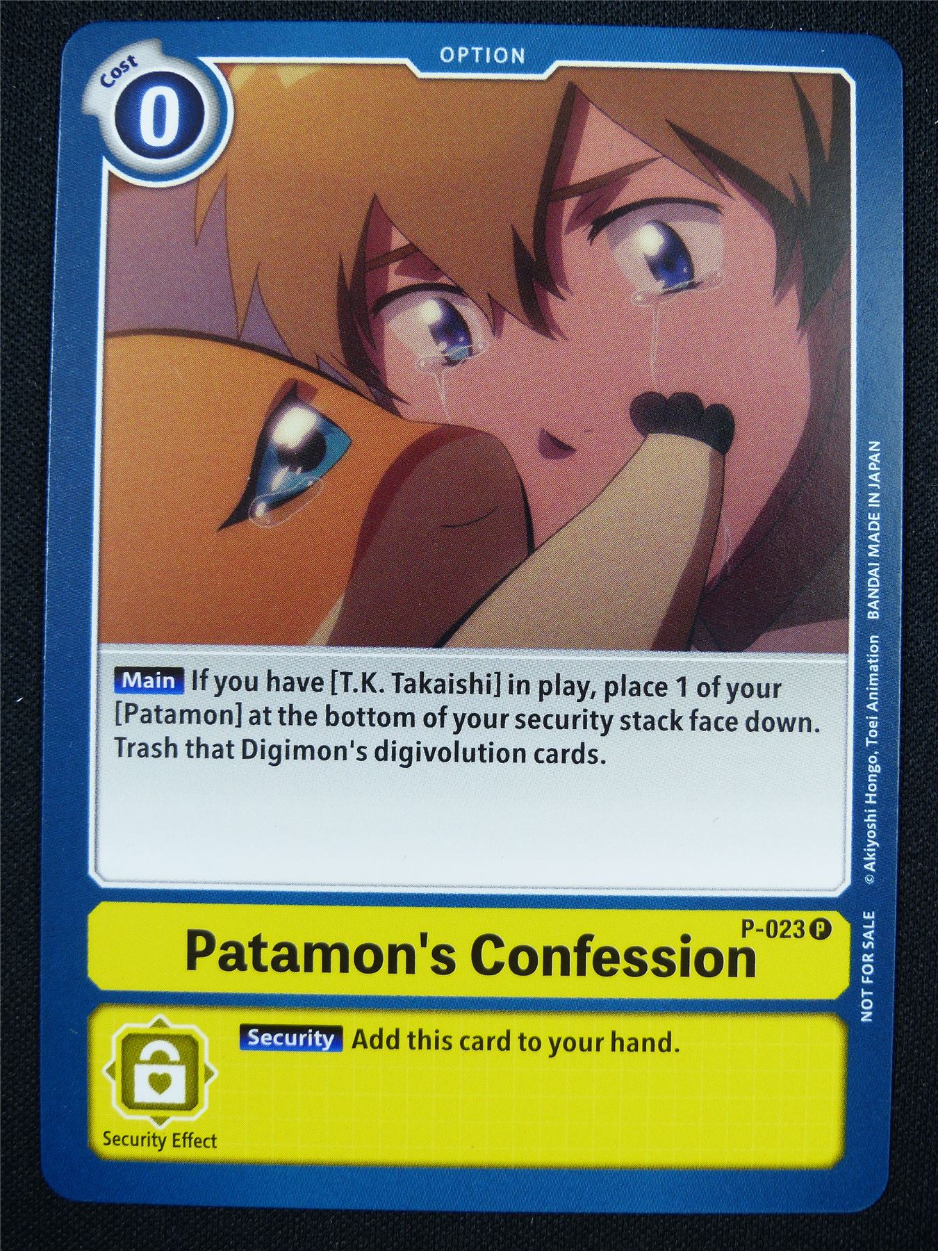 Patamon's Confession P-023 Promo - Digimon Card #17W