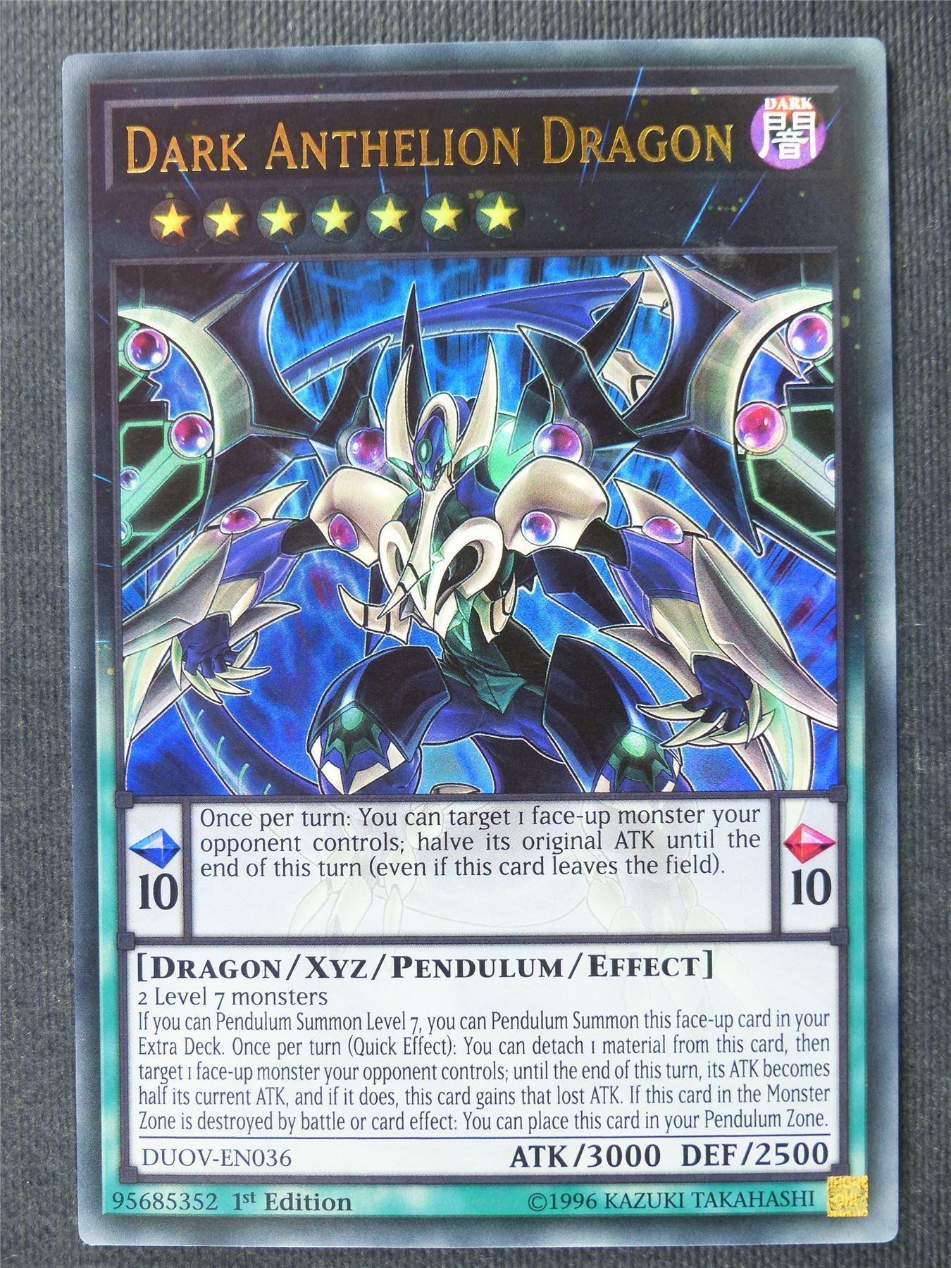 Dark Anthelion Dragon DUOV Secret Rare - 1st ed - Yugioh Cards #2NA