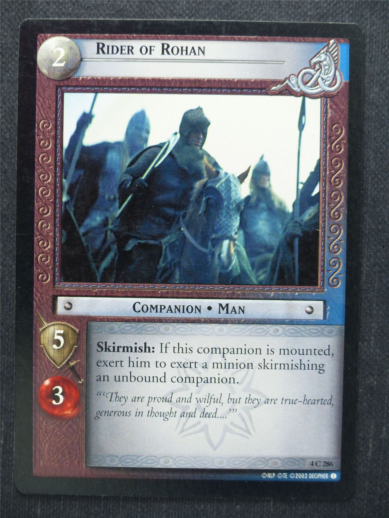 Rider of Rohan 4 C 286 - LotR Cards #QT