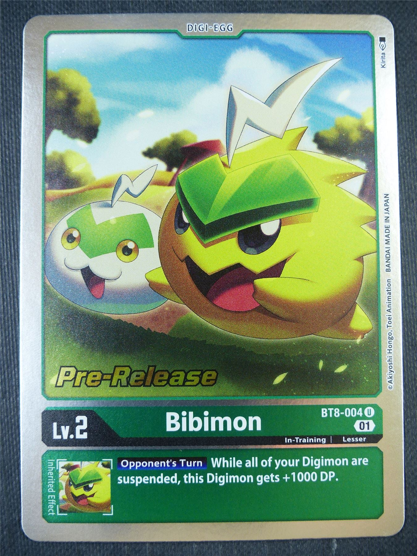 Bibimon BT8-004 U Pre-Release - Digimon Card #8JW