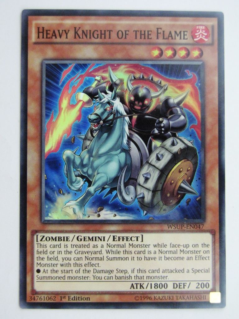 Yugioh Cards: HEAVY KNIGHT OF THE FLAME WSUP SUPER RARE # 25E100