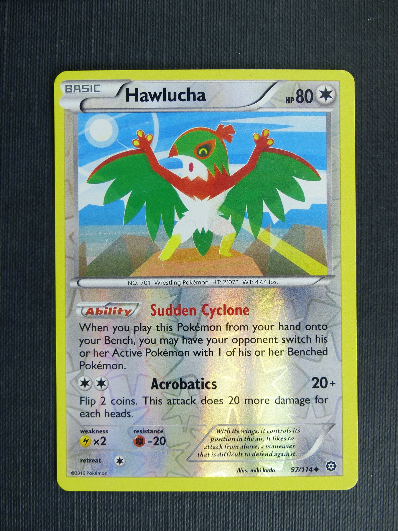 Hawlucha 97/114 Reverse Holo - Pokemon Cards #1DE