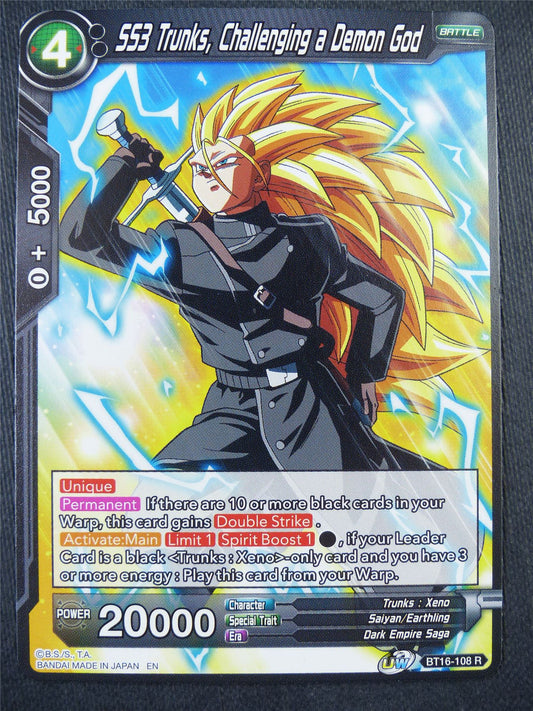 SS3 Trunks Challenging a Demon God BT16 R - Dragon Bal Super Card #93C