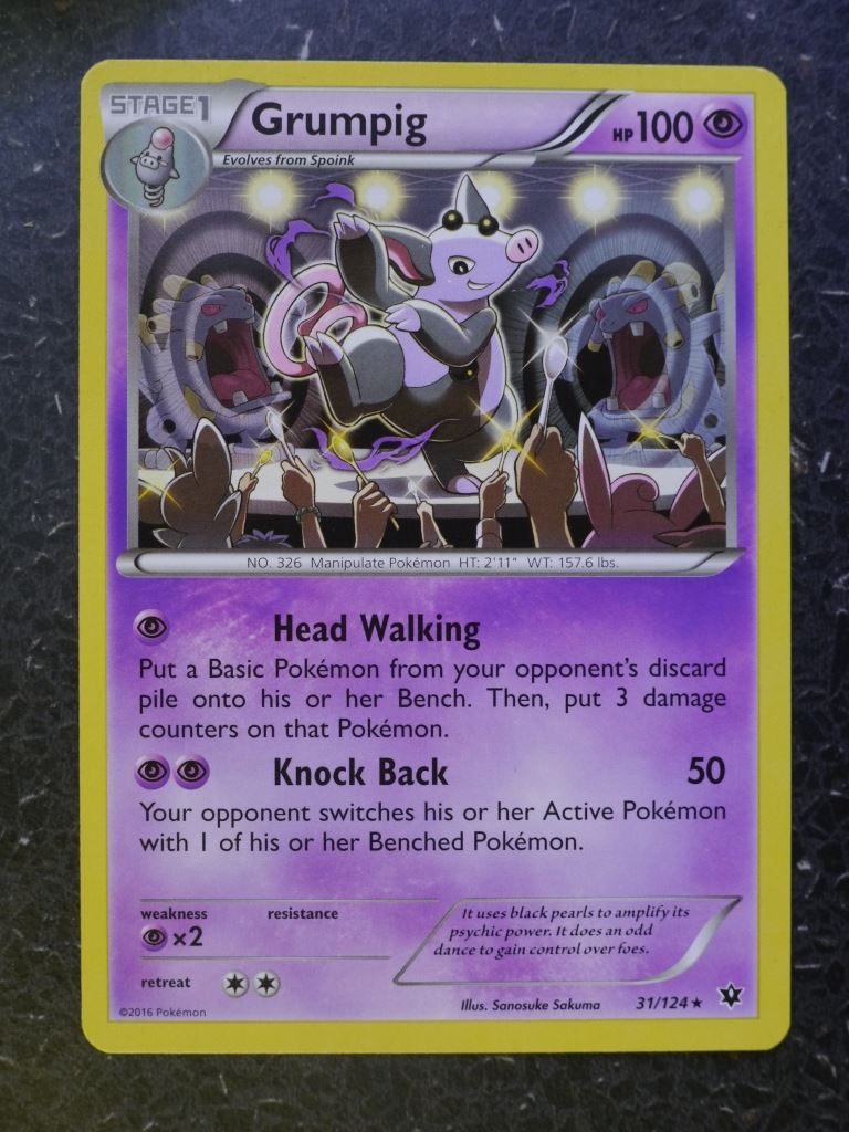 Pokemon Cards: GRUMPIG 31/124 RARE # 7A75