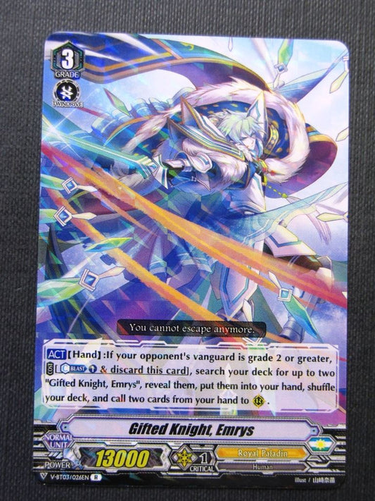 Gifted Knight Emrys R - Vanguard Cards # 4B78