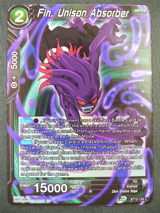Fin Unison Absorber BT15 Foil - Dragon Bal Super Card #8Y8