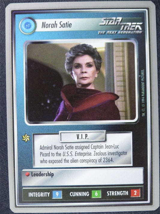Norah Satie silver border - DS9 - Star Trek Cards #LU