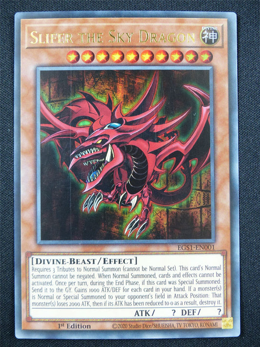 Slifer the Sky Dragon EGS1 Ultra Rare - lim ed Yugioh Card #3FF