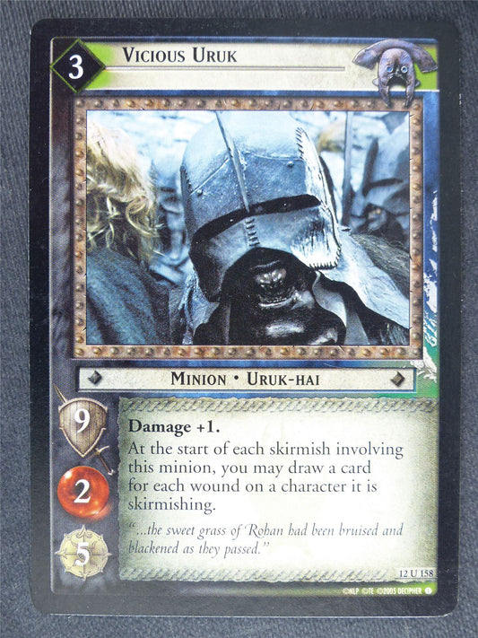 Vicious Uruk 12 U 158 - played - LotR Cards #KN