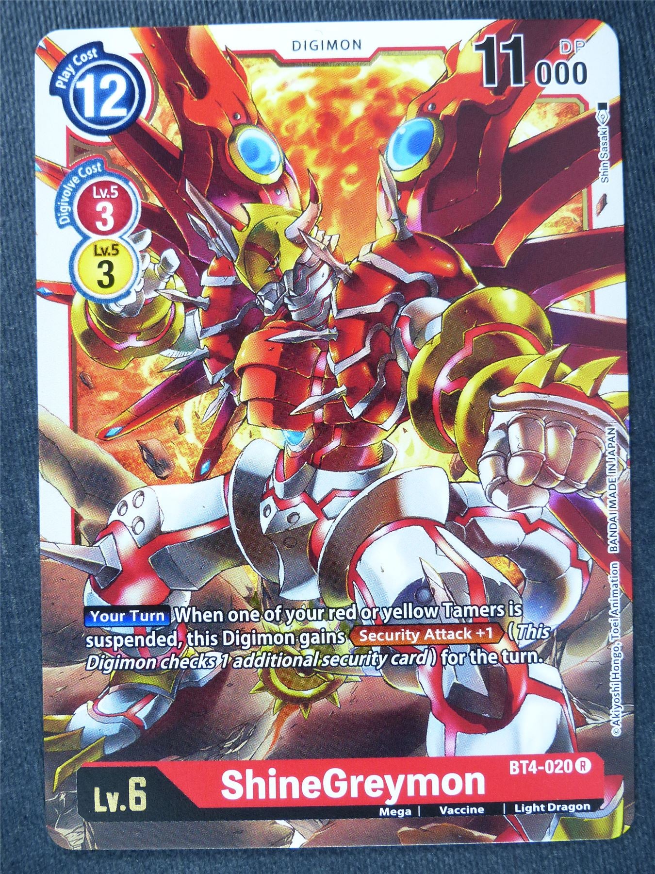 ShineGreymon BT4-020 R - Digimon Cards #YO