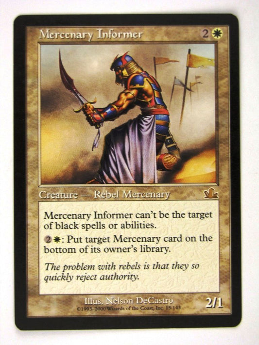 Mtg - MERCENARY INFORMER - Played Rare