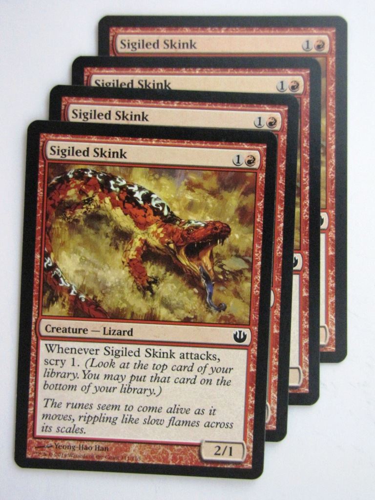MTG Magic Cards: SIGILED SKINK x4 Journey to Nyx playset # 24B56