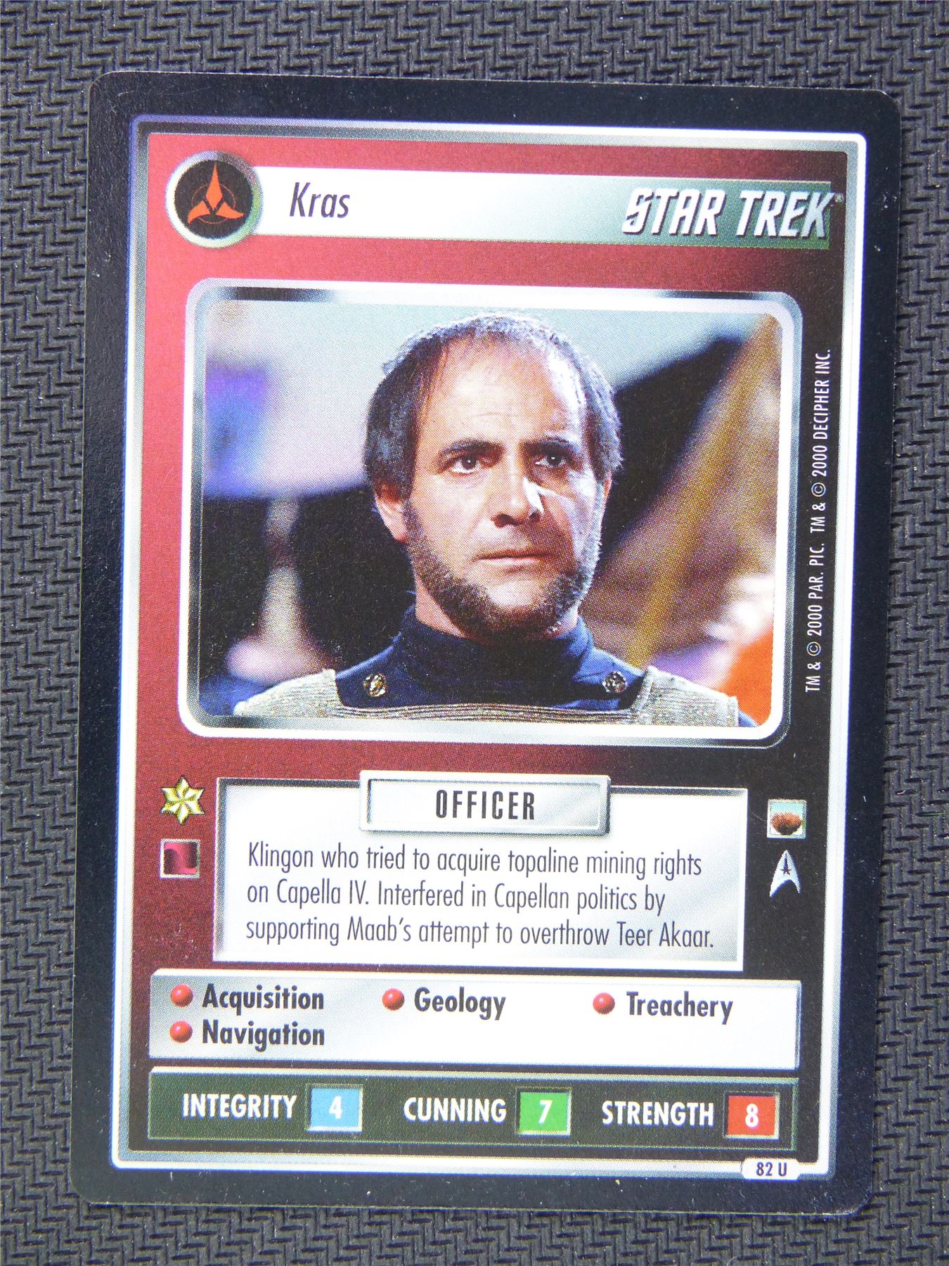 Kras Black Border - Star Trek CCG #500