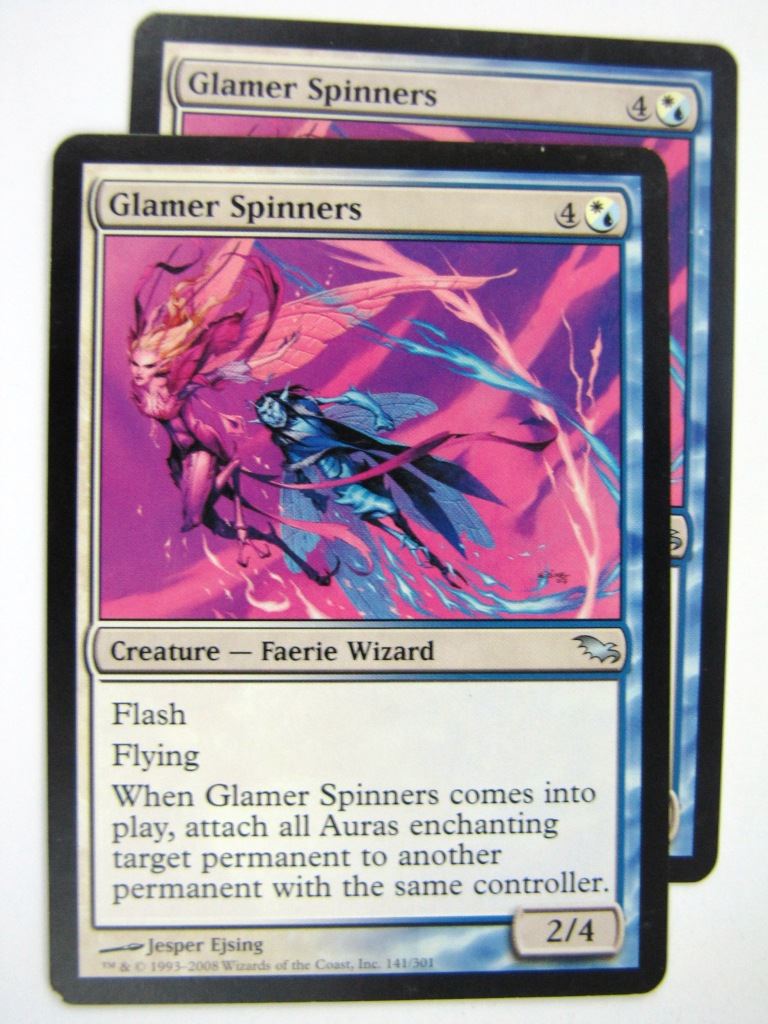 MTG Magic Played Cards: GLAMER SPINNERS x2 # 7J92