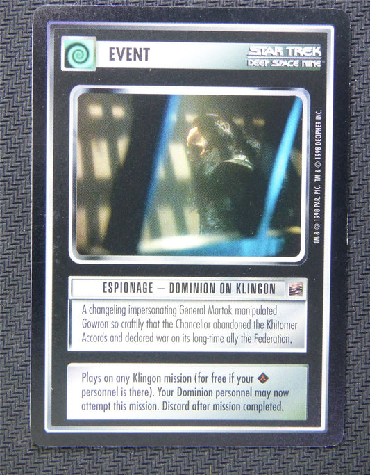 Event Espionage Dominion Klingon - Star Trek CCG Deep Space Nine #55C