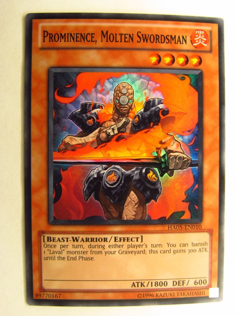 PROMINENCE, MOLTEN SWORDSMAN HA05 SUPER RARE - Yugioh Card