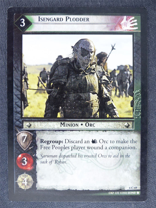 Isengard Plodder 6 C 69 - played - LotR Cards #N3