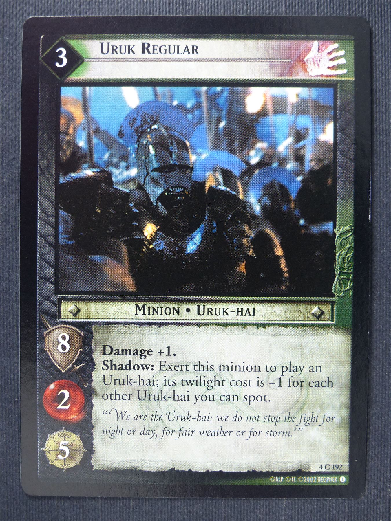 Uruk Regular 4 C 192 - LotR Cards #3OE