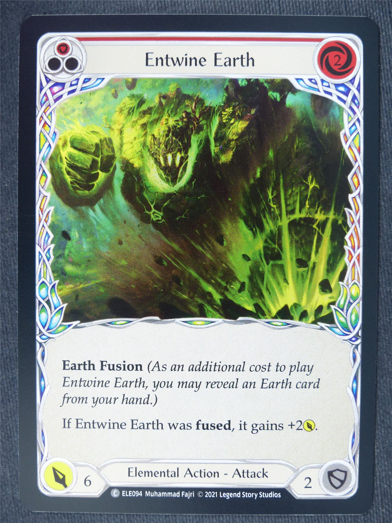 Entwine Earth C Foil Red - 1st Ed Tales of Aria - Flesh and Blood