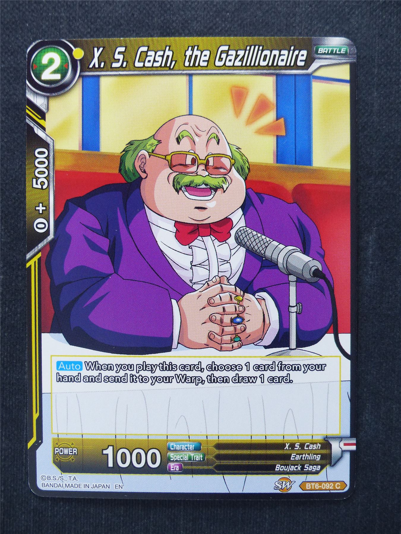 X. S. Cash the Gazillionaire - Dragon Ball Super Cards #88