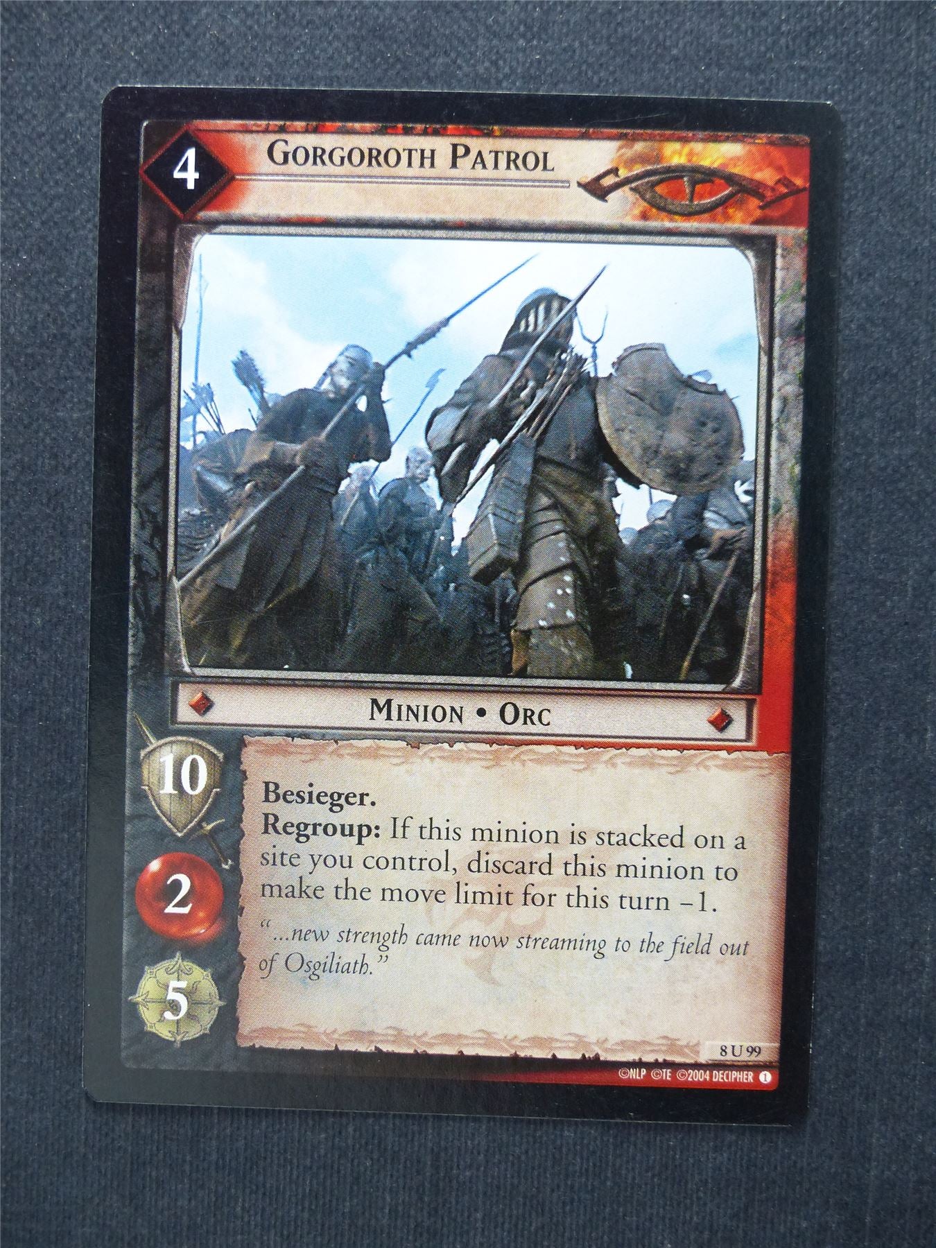 Gorgoroth Patrol 8 U 99 - LotR Cards #8H