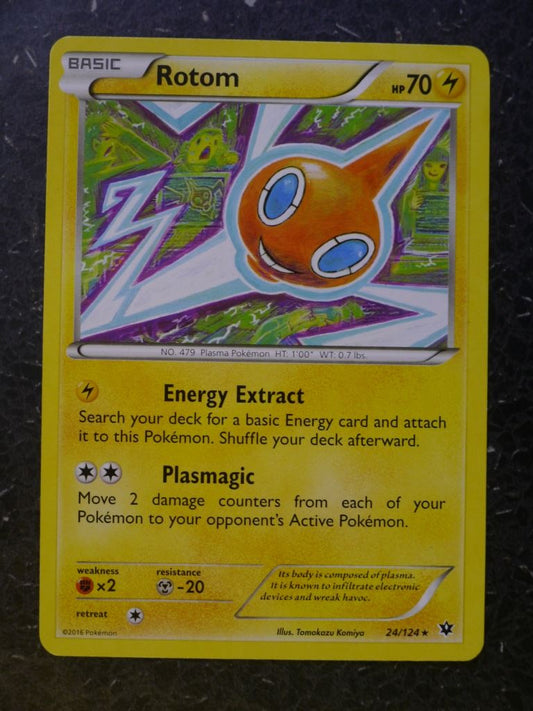 Pokemon Cards:  ROTOM 24/124 RARE # 6B39