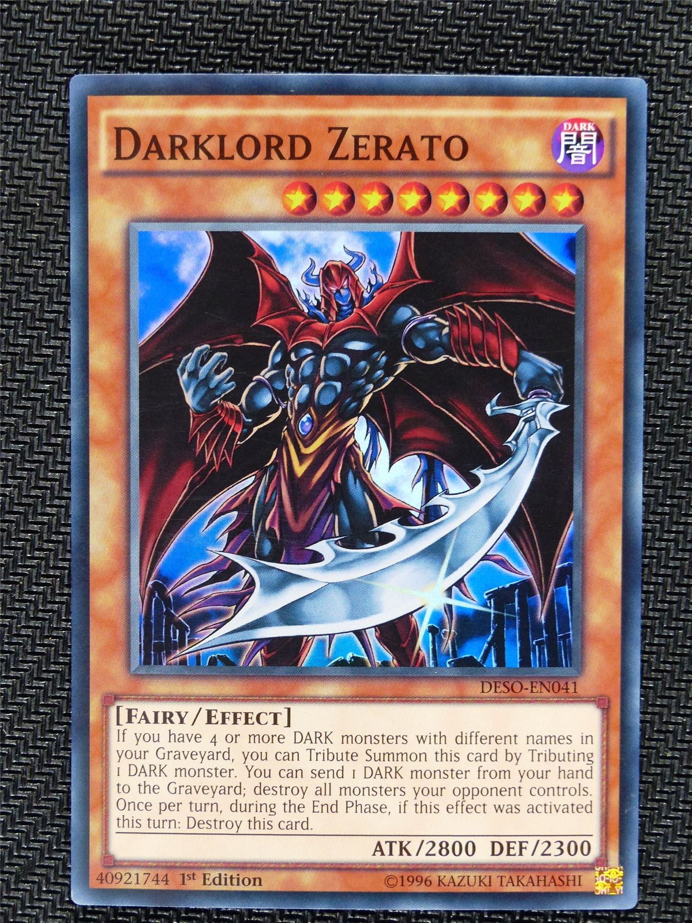 Darklord Zerato - DESO - Super Rare - Yugioh Card # 1B35