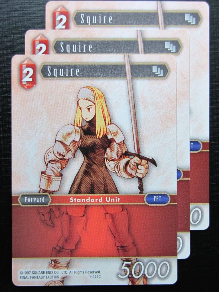 Final Fantasy Cards: SQUIRE 1-025C x3 # 20B98