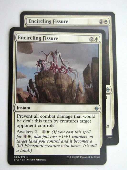 MTG Cards: BATTLE FOR ZENDIKAR: ENCIRCLING FISSURE x2 # 37B80