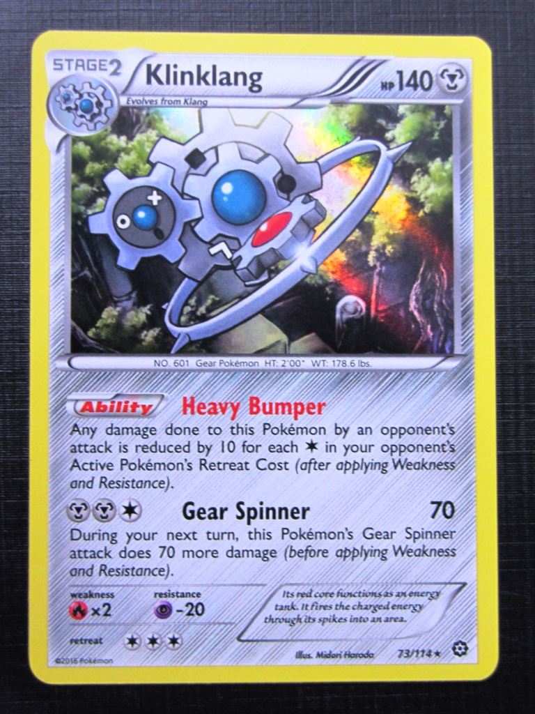 Pokemon Cards: KLINKLANG 73/114 HOLO # 15G15