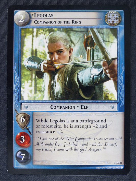 Legolas 11 S 21 - played - LotR cards #CI