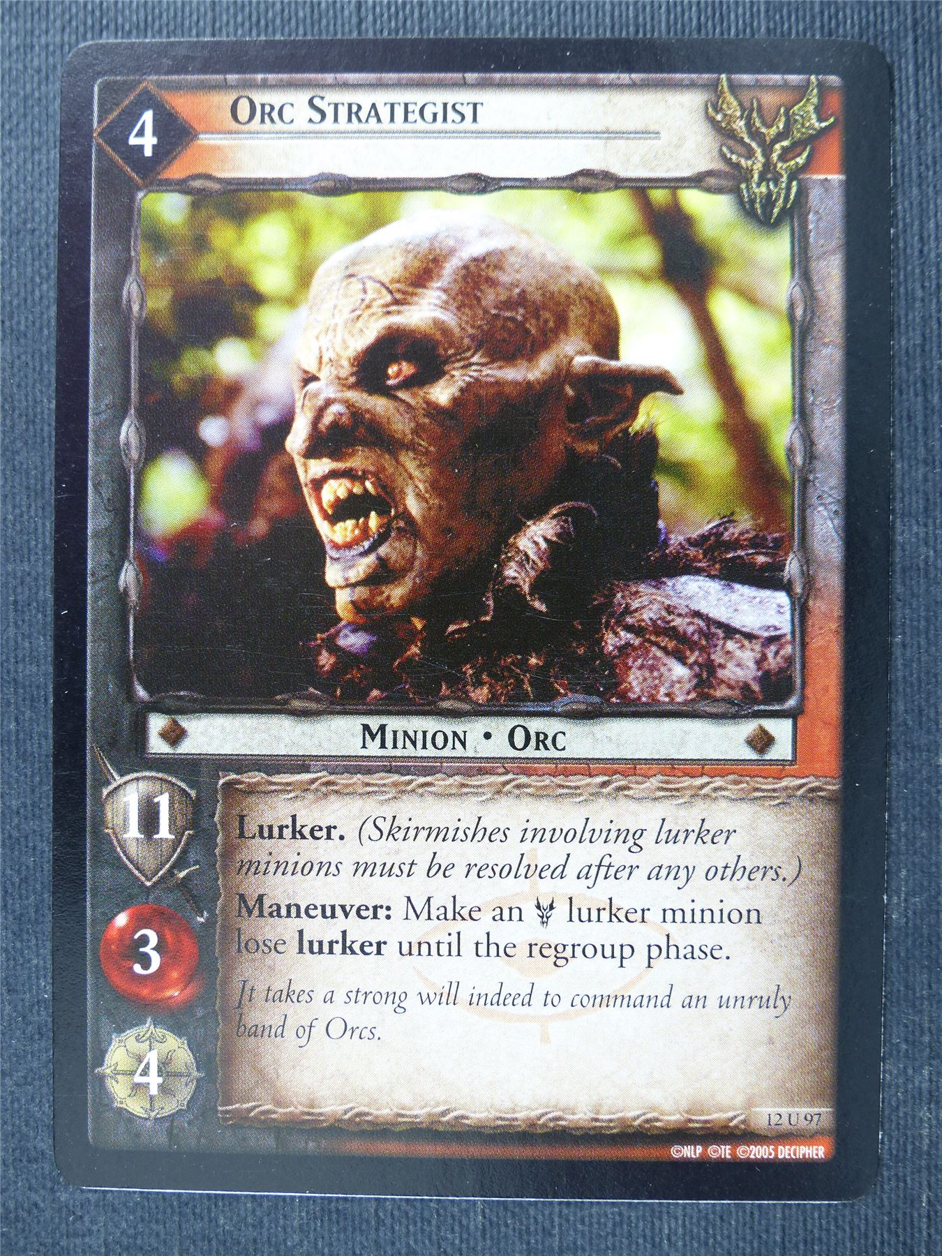 Orc Strategist 12 U 97 - LotR Cards #2UI