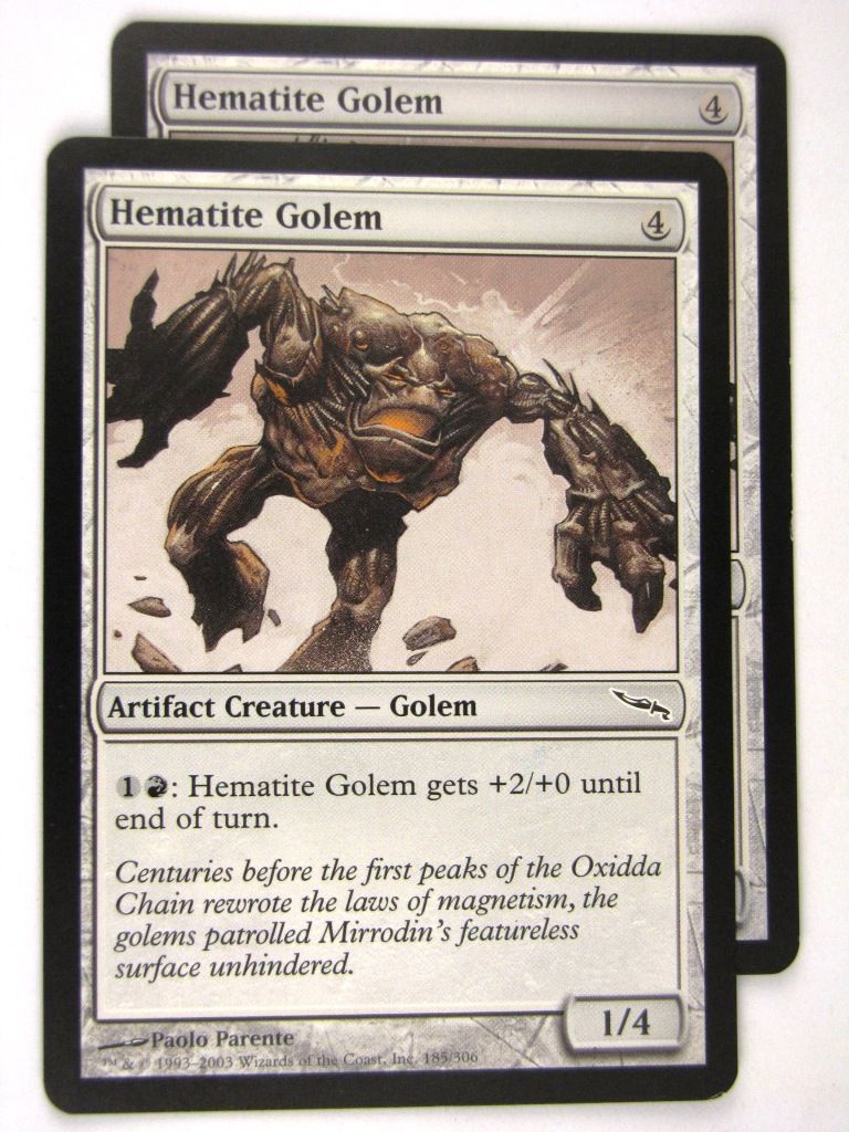 MTG Magic: the Gathering Cards: HEMATITE GOLEM x2: MRD