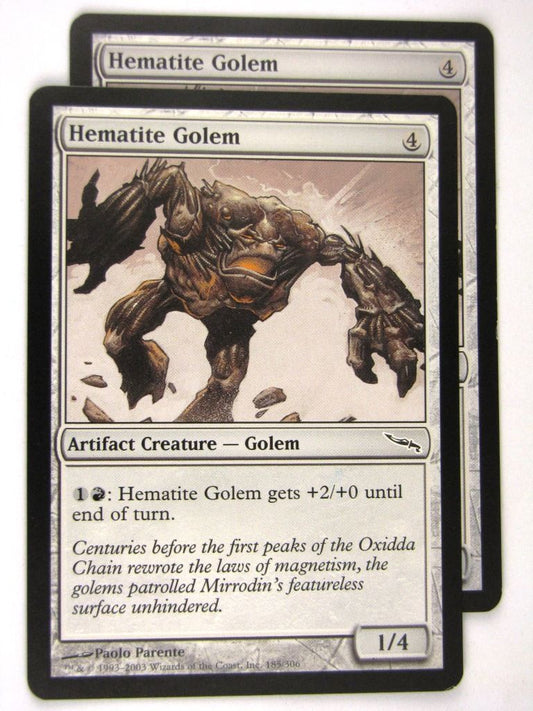 MTG Magic: the Gathering Cards: HEMATITE GOLEM x2: MRD
