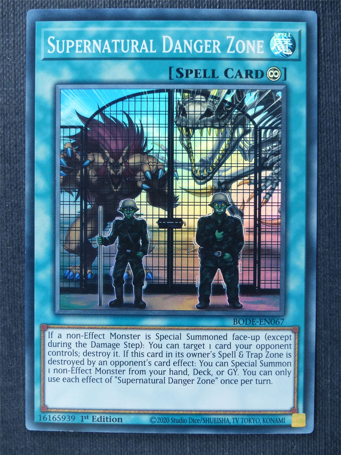 Supernatural Danger Zone BODE Super Rare - 1st ed - Yugioh Cards #1I4