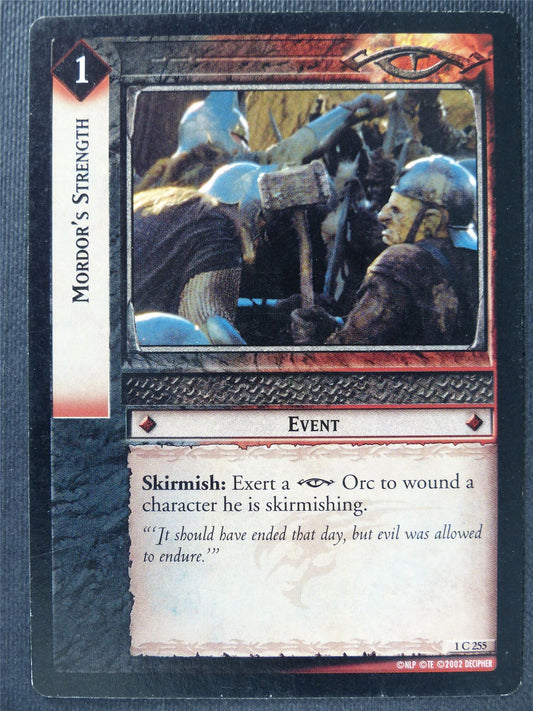 Mordor's Strength 1 C 255 - LotR Card #3ID