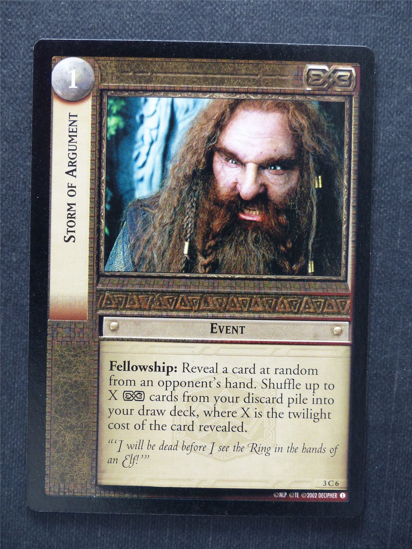 Storm of Argument 3 C 6 - LotR Cards #NM